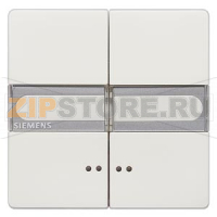 DELTA STYLE КЛАВИША ДВОЙНАЯ С ОКНОМ LABEL ПЛАТИНОВЫЙ МЕТАЛЛИК Siemens 5TG7157-1