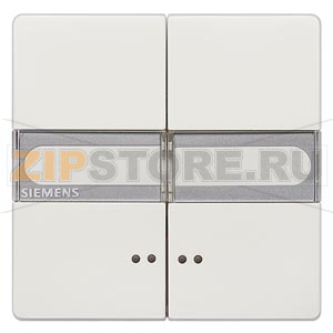 DELTA STYLE КЛАВИША ДВОЙНАЯ С ОКНОМ LABEL ПЛАТИНОВЫЙ МЕТАЛЛИК Siemens 5TG7157-1 