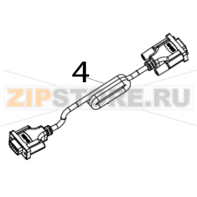 Кабель RS-232 TSC TDP-324 Кабель RS-232 для принтера TSC TDP-324Запчасть на деталировке под номером: 4