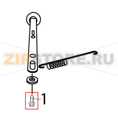 Screw pivot KitchenAid 5K45SSEWH Screw pivot KitchenAid 5K45SSEWHЗапчасть на деталировке под номером: 1