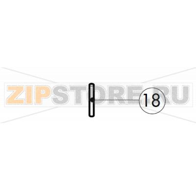 Door handle prong pin Lainox MVE051P                                                                                         Door handle prong pin Lainox MVE051PЗапчасть на сборочном чертеже под номером: 18Название запчасти на итальянском языке языке: Door handle prong pin Lainox MVE051P
