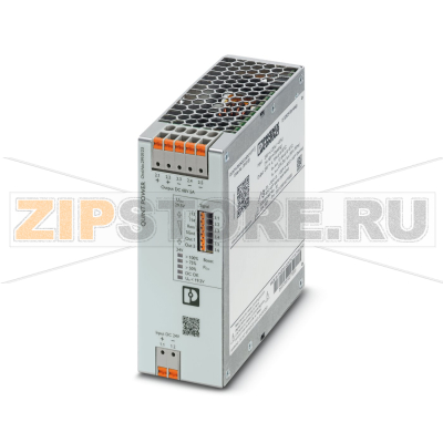 Преобразователь DC/DC Phoenix Contact QUINT4-PS/24DC/48DC/5/PT Преобразователь DC/DC Phoenix Contact QUINT4-PS/24DC/48DC/5/PTРегулирование в первичной цепи, тип монтажа: установка на монтажной рейке, технология: SFB Technology (Selective Fuse Breaking), вход: 24 В DC, выход: 48 В DC/5 A