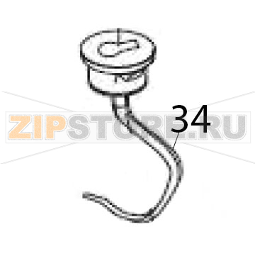 Dough hook Hurakan HKN-KS7 Dough hook Hurakan HKN-KS7Запчасть на деталировке под номером: 34