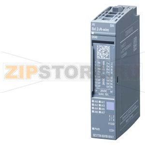 SIMATIC ET 200SP, МОДУЛЬ АНАЛОГОВОГО ВВОДА, AI 8XI 2-/4-WIRE BASIC, ДЛЯ УСТАНОВКИ НА БАЗОВЫЙ БЛОК A0, A1, ЦВЕТОВОЙ КОД CC01, ДИАГНОСТИКА МОДУЛЯ, 16 БИТ Siemens 6ES7134-6GF00-0AA1 