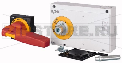 Ручка поворотная на дверь красно-черная, ручка + привод + ось, NZM4 Eaton NZM4-XTVDVR-0 