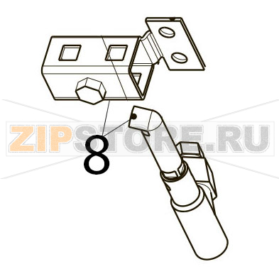 Top burner pilot group Tecnoinox PC105G7 Top burner pilot group Tecnoinox PC105G7Запчасть на деталировке под номером: 8