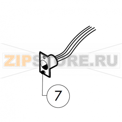 Core temperature probe female connector Lainox MVE051P             Core temperature probe female connector Lainox MVE051PЗапчасть на сборочном чертеже под номером: 7Название запчасти на итальянском языке языке: Core temperature probe female connector Lainox MVE051P
