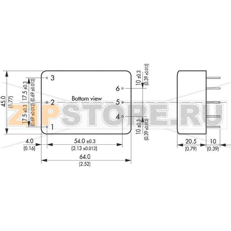 Блок питания AC/DC, 12 V, 0.833 A, 10 W Traco Power TML 10112 