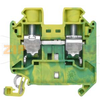 Through-type PE terminal with screw terminal Terminal width 12.0 mm Color green-yellow Cross-section: 16 mm2 Siemens 8WH1000-0CK07