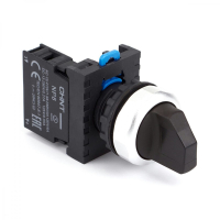 Переключатель, 2 положения, 1НЗ, IP65, без подсветки, черный Chint NP8-01X/222