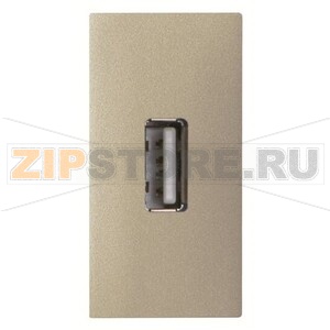 Механизм USB разъёма, одномодульный, шампань ABB 2CLA215580N1901 