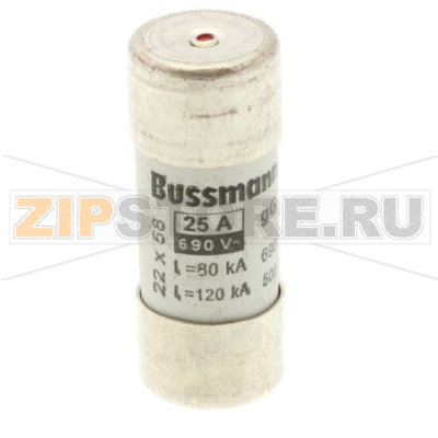 Предохранитель, 25 A, AC 690 В, 80 кА, 22x58 мм, gL/gG, IEC Eaton CYL FUSE &gt;STR &gt;22x58 25A GG 6 