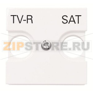 Накладка для TV-R-SAT розетки, двухмодульная, альпийский белый ABB 2CLA225010N1101 