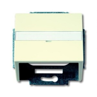 Накладка с суппортом для коммуникационных разъёмов и цоколей, слоновая кость ABB 1359.91