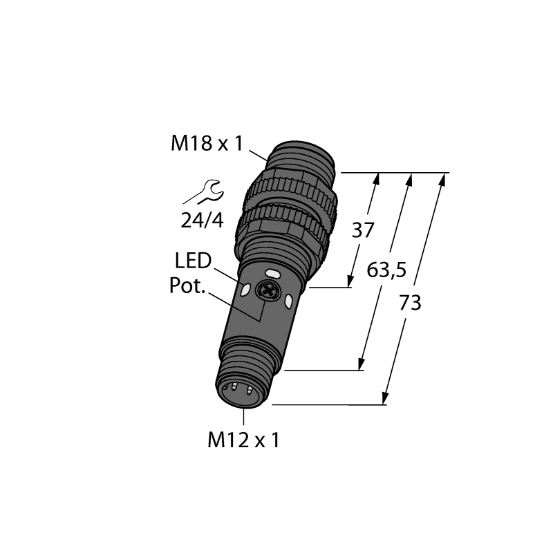 Датчик фотоэлектрический Turck S18-2VPLV-Q8 