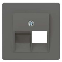 DELTA I-SYSTEM ЧЕРНЫЙ МЕТАЛЛИК КРЫШКА СИСТЕМНОЙ РОЗЕТКИ 1X8-ПОЛЮС. 55X55MM Siemens 5TG1230