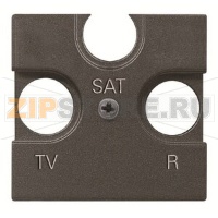 Накладка для TV/R/SAT розетки, двухмодульная, антрацитовая ABB 894.00