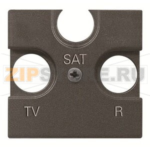Накладка для TV/R/SAT розетки, двухмодульная, антрацитовая ABB 894.00 
