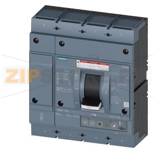 circuit breaker 3VA6 UL frame 800 breaking capacity class  M 35kA @ 480 V 4-pole, line protection ETU320, LI, In=600A overload protection Ir=240A ...600A short circuit protection Ii=1,5...12 x In Siemens 3VA6560-5HL46-2AA0 