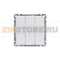 Выключатель трехклавишный, белый ABB 2TKA00000410