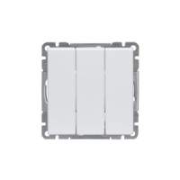 Выключатель трехклавишный, белый ABB 2TKA00000410