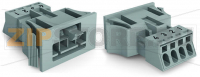 Snap-in plug; 4-pole; Cod. B; 1,50 mm; gray Wago 890-754/060-000