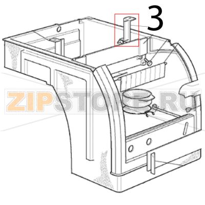 Metal bracket right Scotsman AC 56 Metal bracket right Scotsman AC 56Запчасть на деталировке под номером: 3