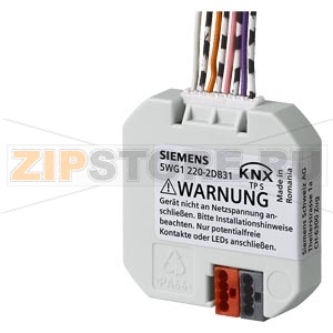 Клавишный интерфейс, 4 x сигналов сухих контактов, управление светодиодом Siemens 5WG1220-2DB31 