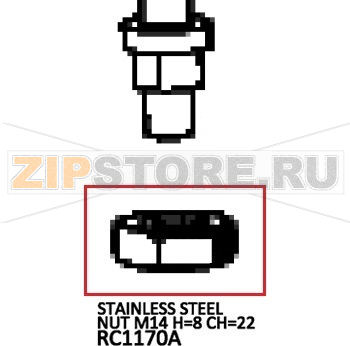 Stainless steel nut M14 H=8 CH=22 Unox XFT 195 Stainless steel nut M14 H=8 CH=22 Unox XFT 195Запчасть на деталировке под номером: 61Название запчасти на английском языке: Stainless steel nut M14 H=8 CH=22 Unox XFT 195