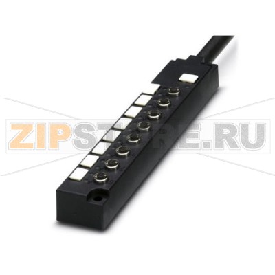 Коробка датчика и исполнительного элемента Phoenix Contact SACB-8/ 4-L-10,0PUR M5 Тип подключения: Гнездовая часть разъема M5 металл, Количество гнезд: 8, Полюсов: 4, Расположение гнезд: Двойной, Индикатор состояния: есть, p-n-p Подключение магистрального кабеля: Жесткое подключение 180°, PUR/PVC, Длина кабеля: 10 м, Экранировка: нет.Минимальный заказ: 1 шт.Упаковка: 1 шт.
