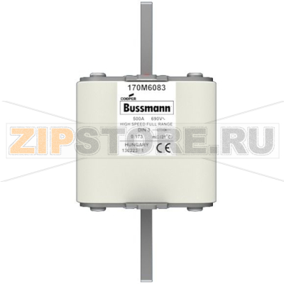 Предохранитель, 500 A, AC 690 В, 200 кА, 3, 75x89x150 мм, gR, DIN, IEC Eaton FUSE 500A 690V DIN 
