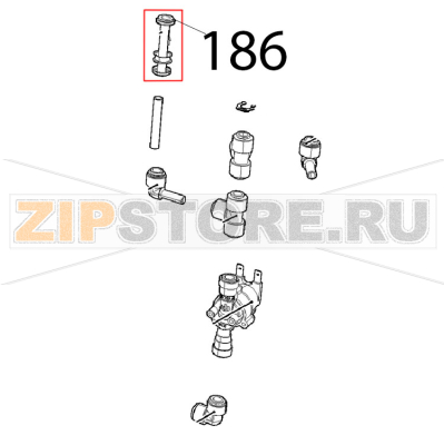 Raccordo non ritorno, Ø: 8-8, femmin Unox XVC 1005EP Raccordo non ritorno, Ø: 8-8, femmin Unox XVC 1005EPЗапчасть на деталировке под номером: 186