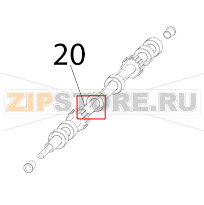 Tubo tendi rete Zanolli Synthesis 11/65 VE Tubo tendi rete Zanolli Synthesis 11/65 VEЗапчасть на деталировке под номером: 20