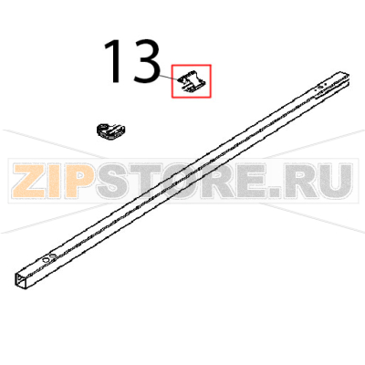 Upper and lower glass support Unox XB 895 Upper and lower glass support Unox XB 895Запчасть на деталировке под номером: 13