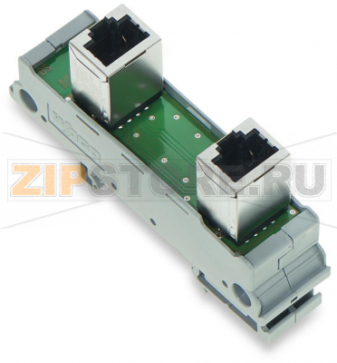 Интерфейсный модуль; RJ-45; с контактами питания; RJ-45; Кат. 5; в монтажном держателе Wago 289-176 