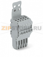 1-проводниковая розетка; Пластина разгрузки натяжения; 1,5; 5-пол.; 1,50 mm; серые Wago 2020-105/143-000