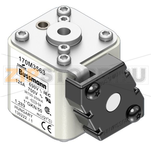 Предохранитель, 125 A, AC 690 В, 200 кА, size 1, 45x59x51 мм, aR, IEC UL Eaton FUSE 125A 690V 