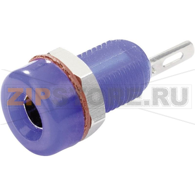 Гнездо лабораторное, Ø контакта: 4 мм, синее, 1 шт TRU Components 1587886 