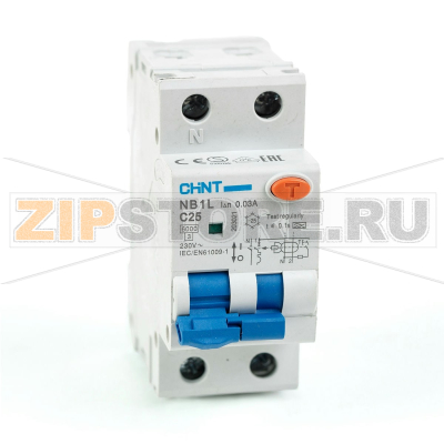 Дифавтомат 25 А, 30 мА, 6 кА Chint NB1L 