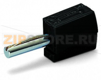 Банановый штекер; для гнезда 4 мм O; 2,50 mm; черные Wago 215-311