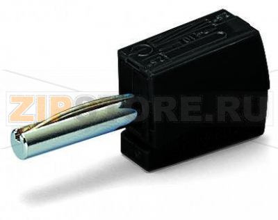 Банановый штекер; для гнезда 4 мм O; 2,50 mm; черные Wago 215-311 