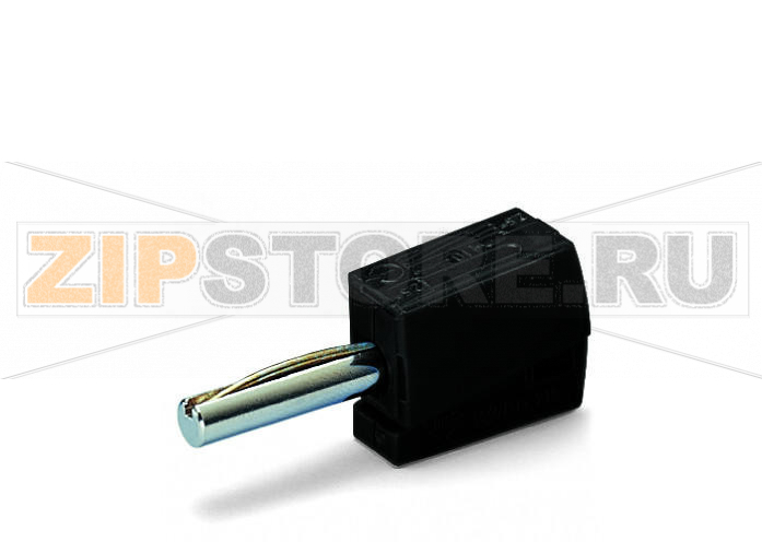 Банановый штекер; для гнезда 4 мм O; 2,50 mm; черные Wago 215-311 