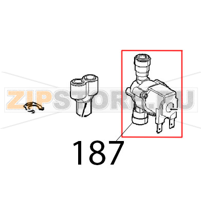 Elettrovalvola H2O con check valv Unox XBC 615EG Elettrovalvola H2O con check valv Unox XBC 615EGЗапчасть на деталировке под номером: 187