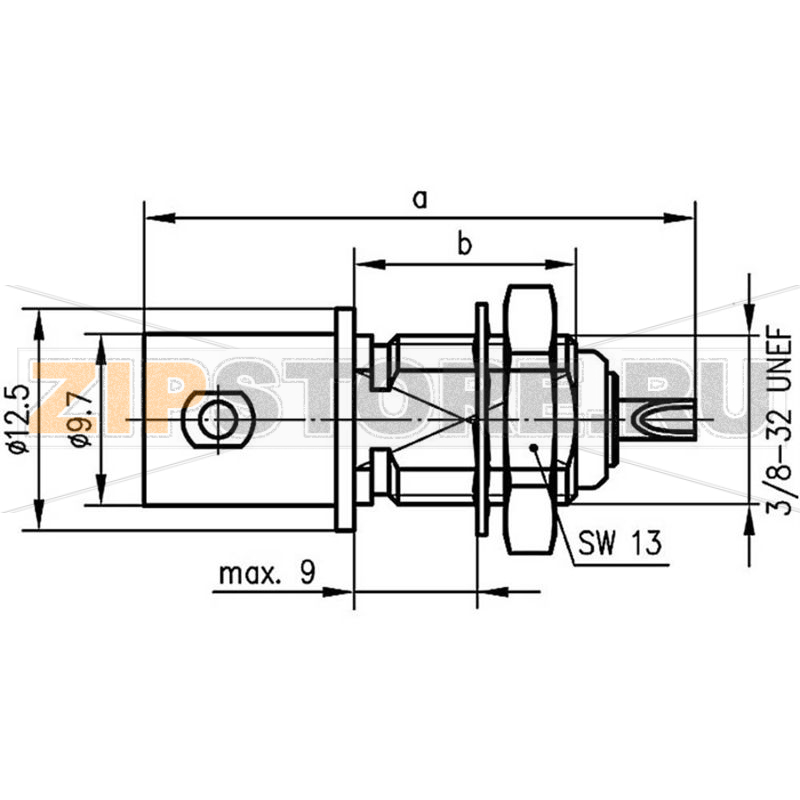 Разъем BNC, 50 Ом, 1 шт Telegärtner J01001B0615 