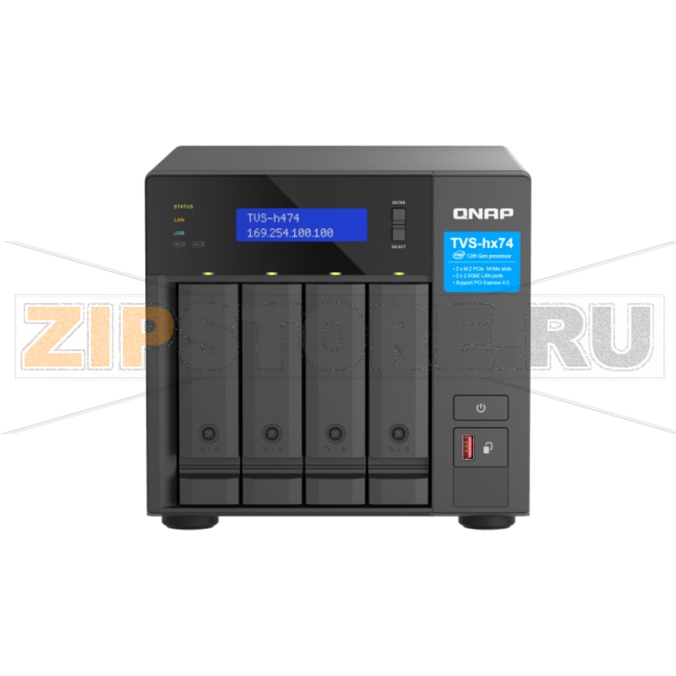 Накопитель сетевой QNAP TVS-H474 