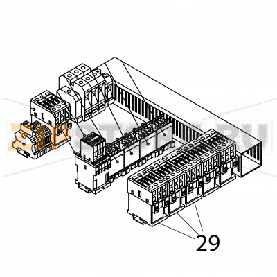 Contactor (wash tub resistors) Fagor FI-2700I Contactor (wash tub resistors) Fagor FI-2700IЗапчасть на деталировке под номером: 29Название запчасти Fagor на английском языке: Contactor (wash tub resistors) FI-2700I.