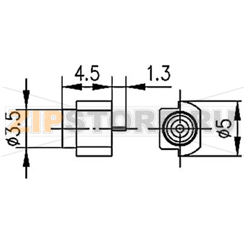Разъем MMCX, 50 Ом, 1 шт Telegärtner J01341A0081Y 