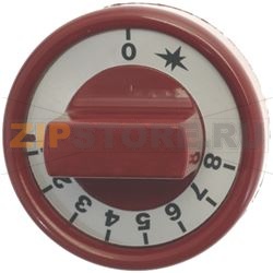 THERMOSTAT KNOB GFT45 RED ø 75 mm 