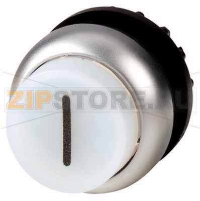 Головка кнопки выступающая с фиксацией, с подсветкой, белая Eaton M22-DRLH-W-X1 