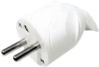 FICHE MALE COUDEE 16A 2 POLES + TERRE